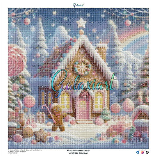 Ti Biscuit La Maison en Pain d’Épices | Diamond Painting Premium Galaxiart