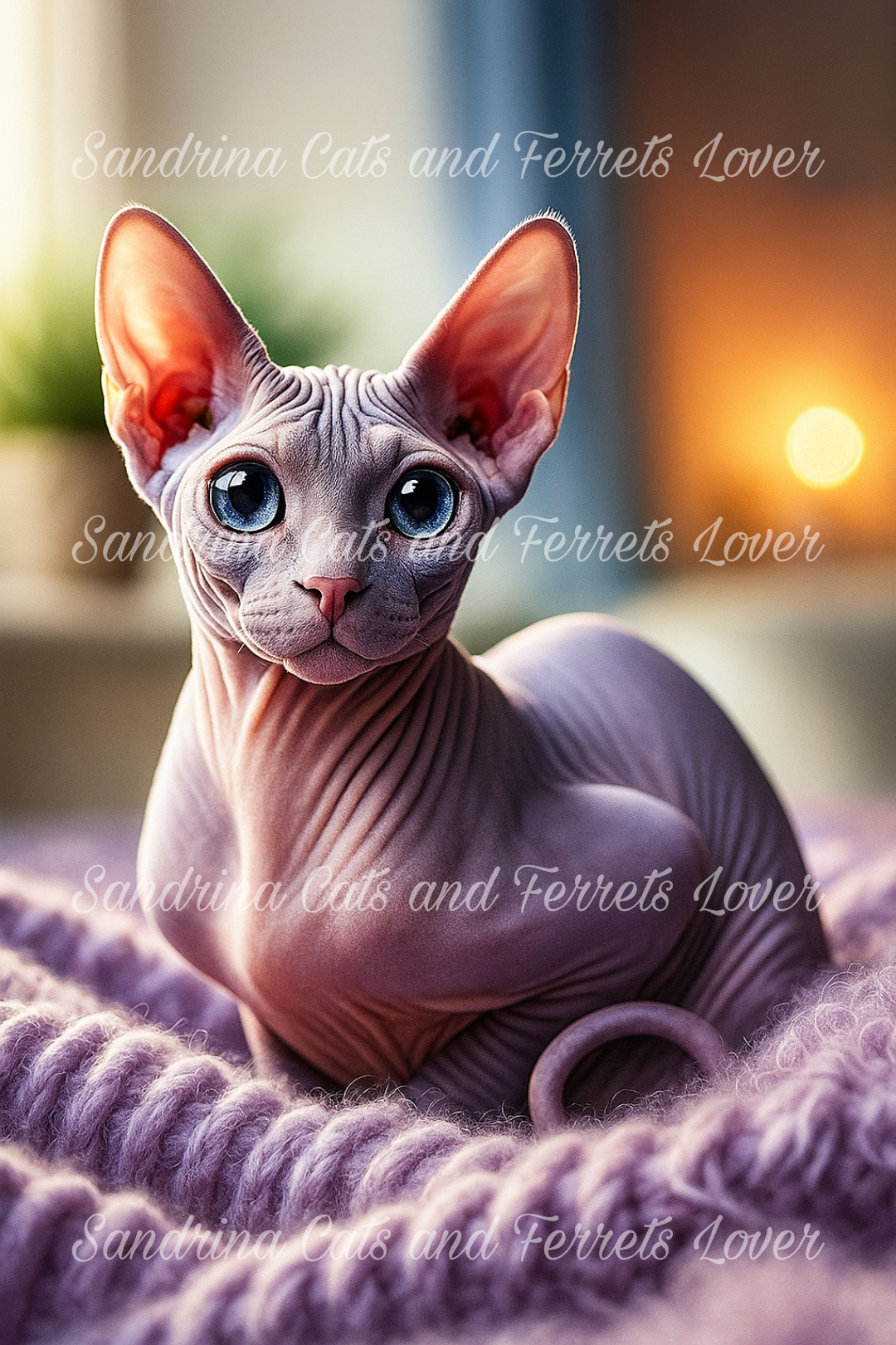 882 Regard Velours | Diamond Painting Chat Sphynx Élégant Galaxiart