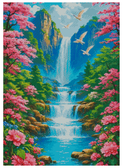 🪐Cascade de Lumière – Portail de Guérison | Diamond Painting Premium Galaxiart