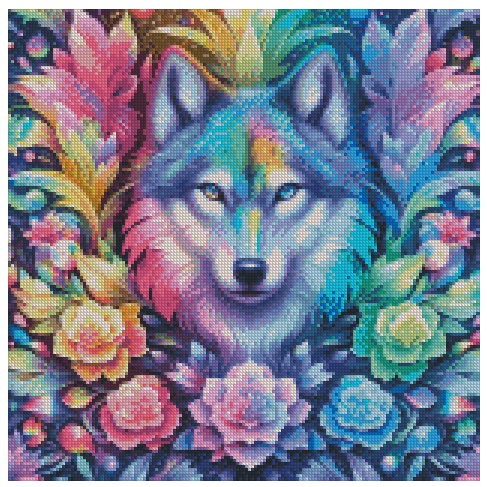 🪐Luna la louve, Gardienne des Rêves Sauvages | Diamond Painting Premium Galaxiart