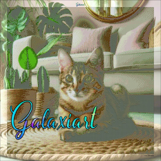 Chat l’empereur du Tapis | Diamond Painting Premium Galaxiart