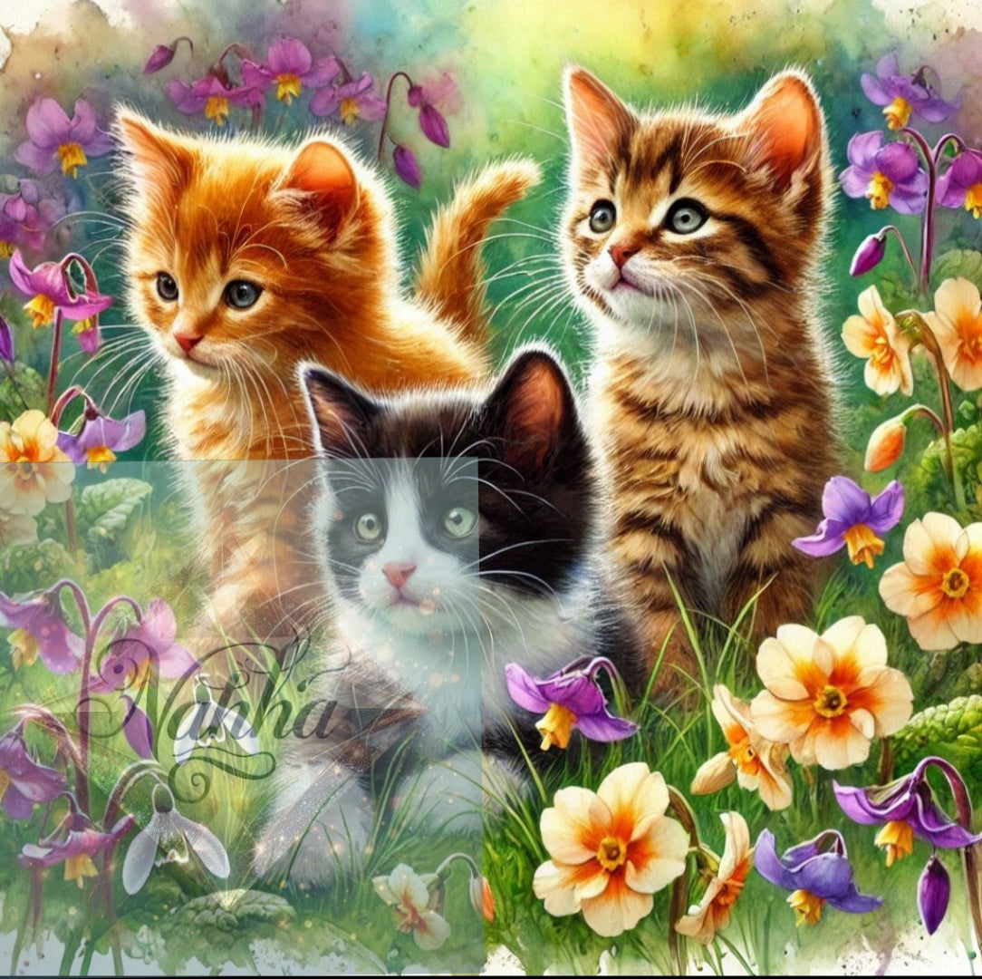 799 Trois Petits Cœurs dans les Fleurs