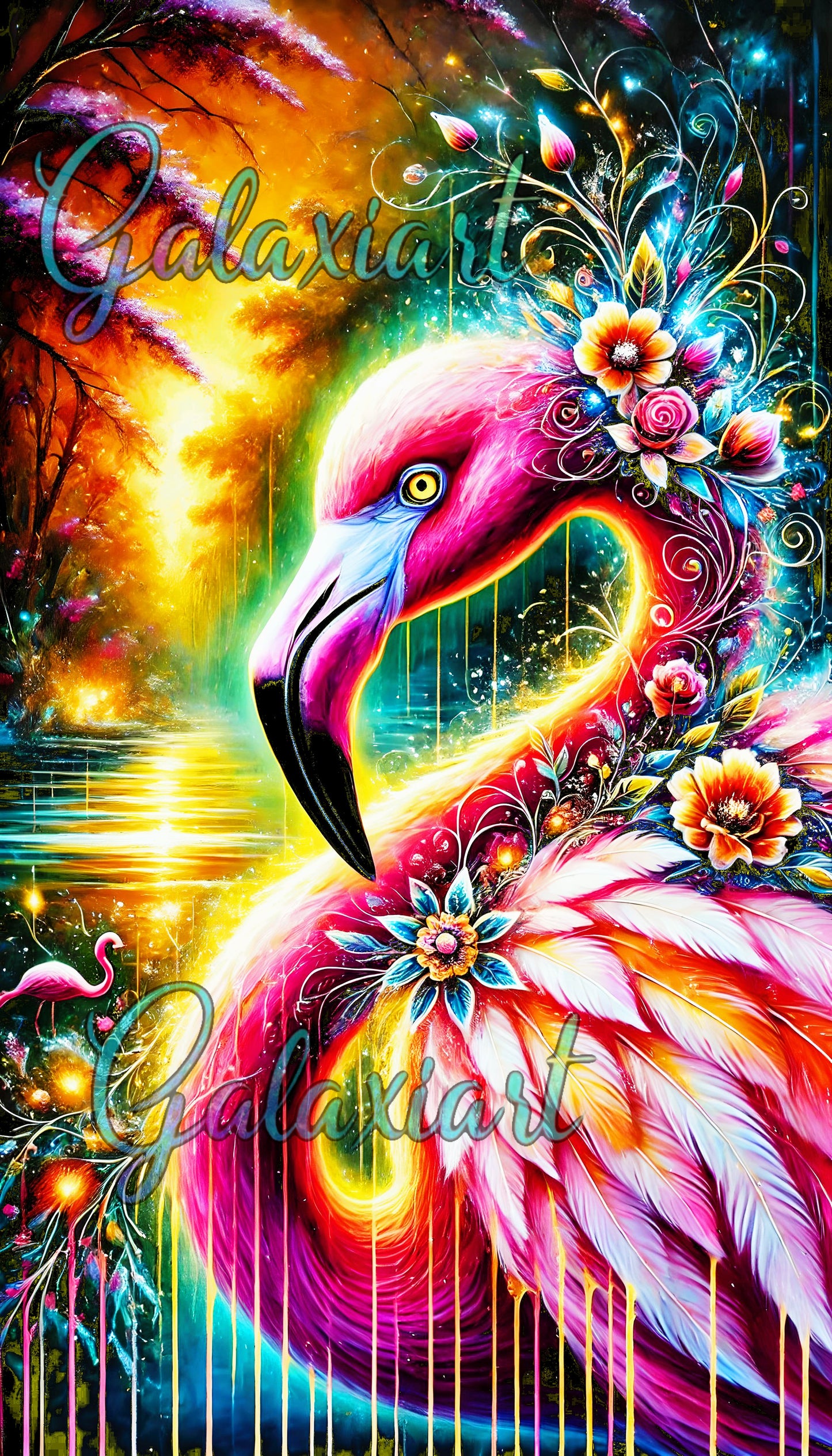Flamant Rose Harmonie Florale
