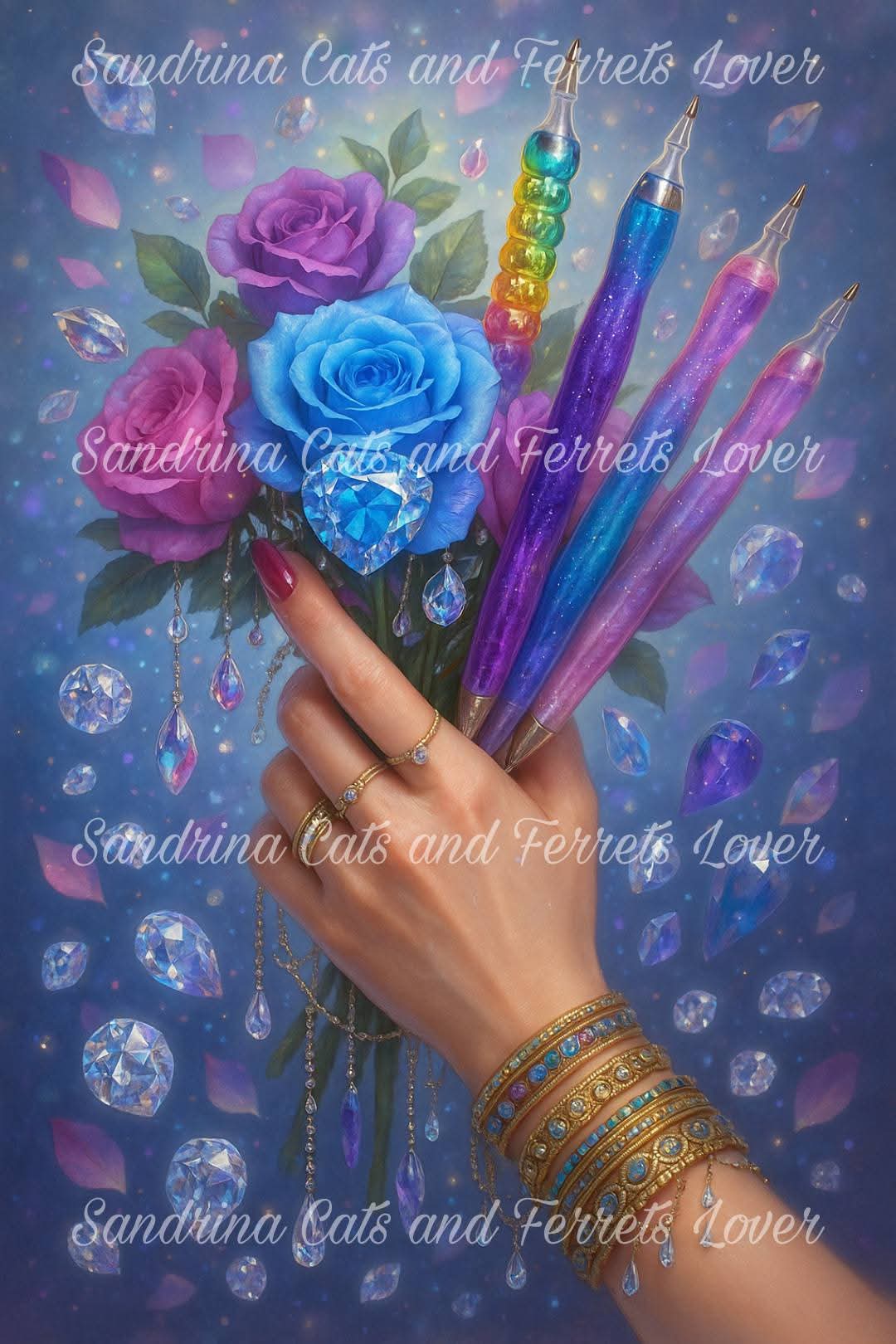 41 Les Outils de la Créatrice – Bouquet de Lumière | Diamond Painting Premium Galaxiart
