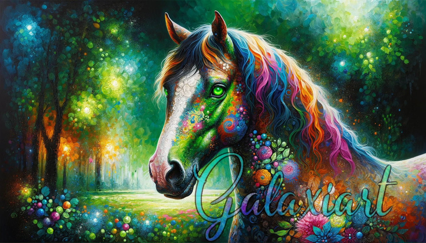 Cheval Lion Harmonie Florale