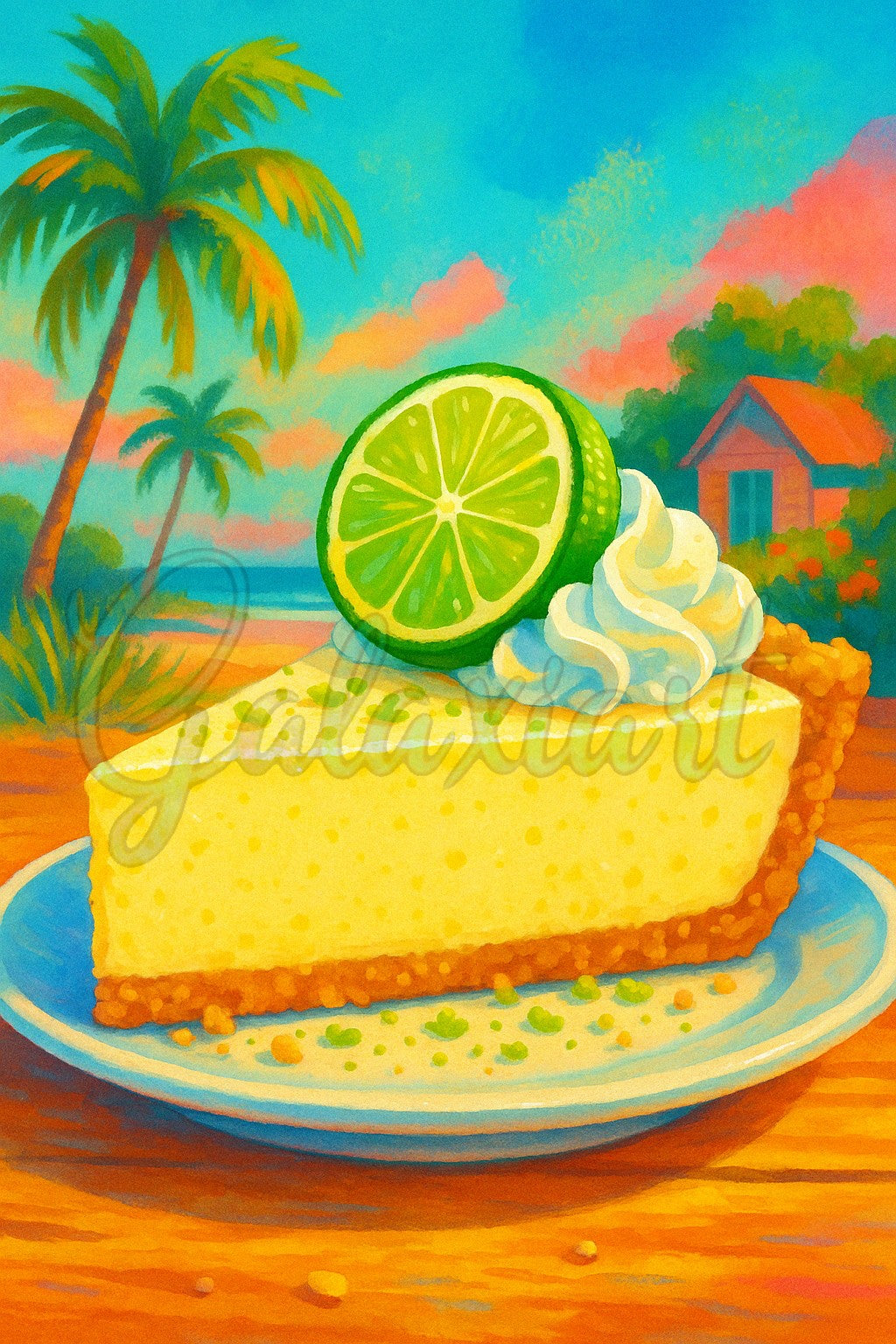 Tarte key Lime sous les palmiers à Key West