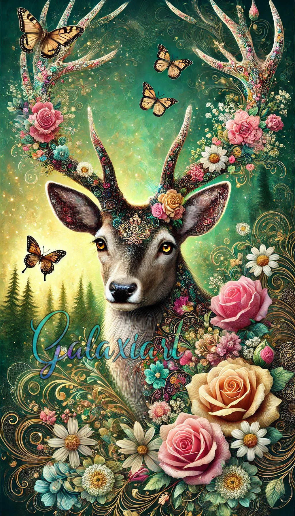 Cerf Harmonie Florale