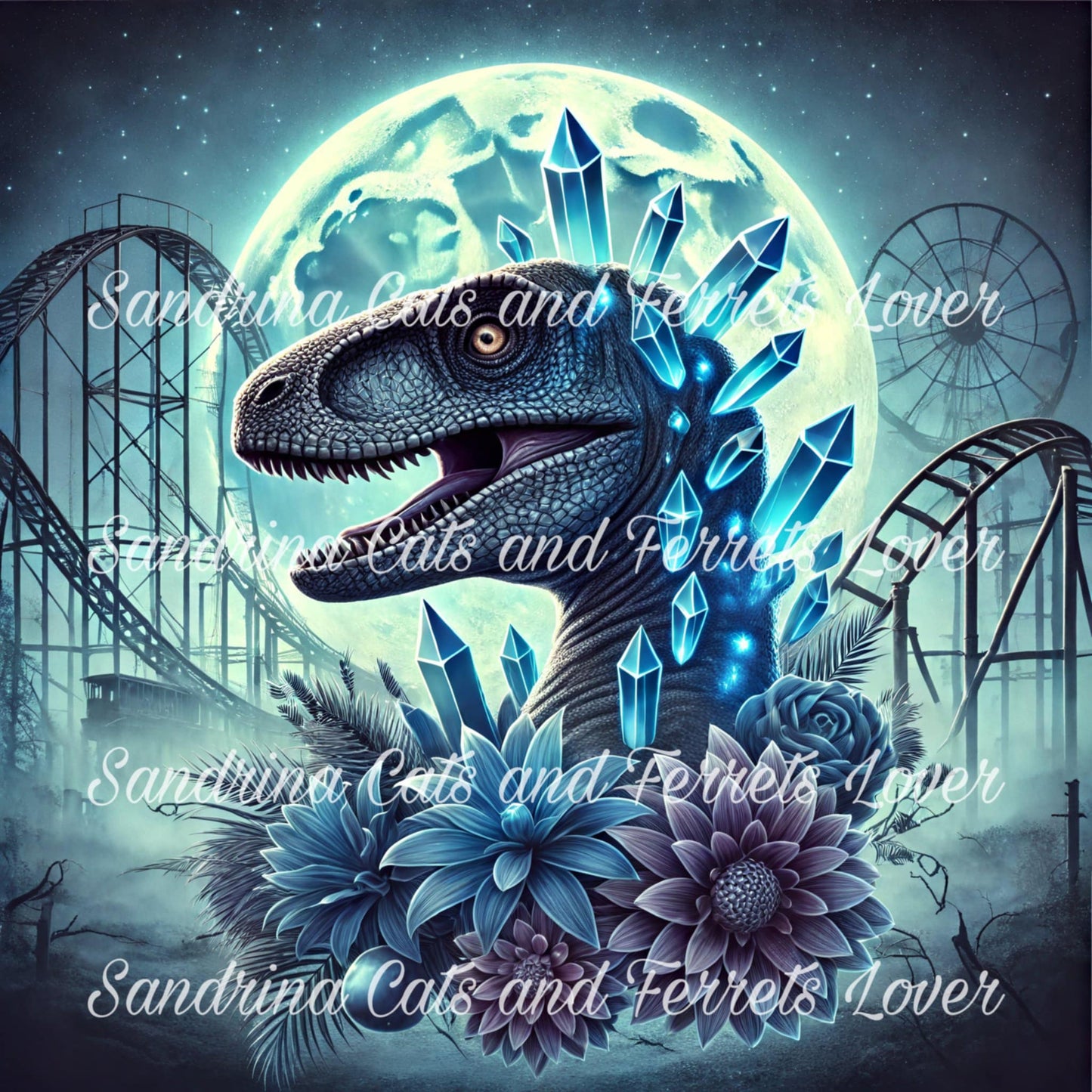 Raptor au clair de lune - Sandrina Cats and Ferrets Lover