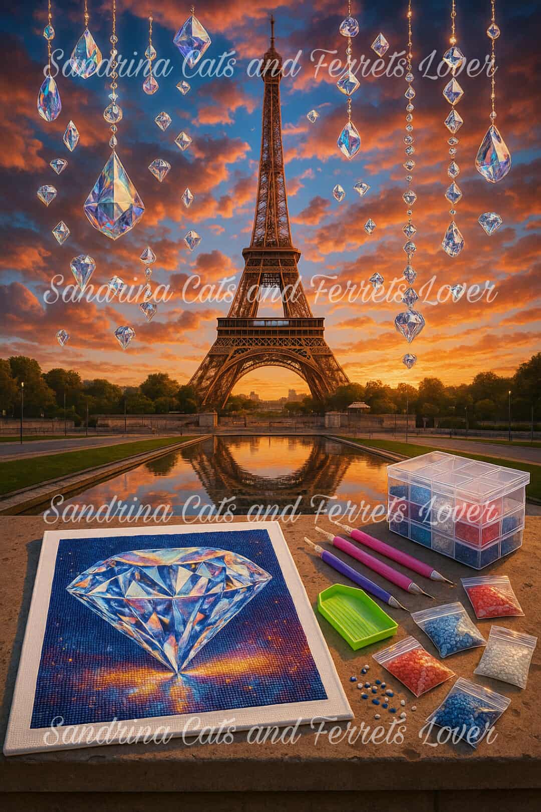 25 Paris en Éclats de Lumière | Diamond Painting Premium Galaxiart