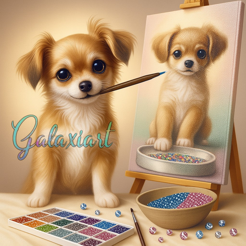 Chiots artistes en action