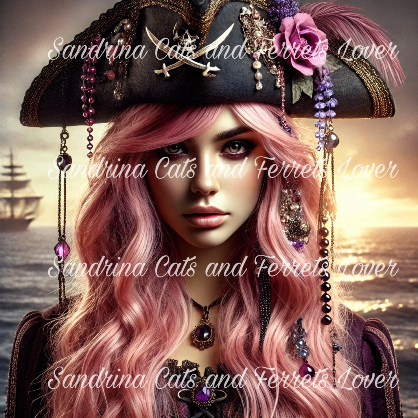 La Pirate aux pierres précieuses - Sandrina Cats and Ferrets Lover