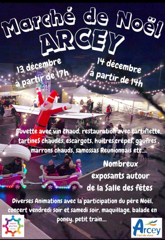 Rejoignez Galaxiart au Marché de Noël d'Arcey (25) 🎄