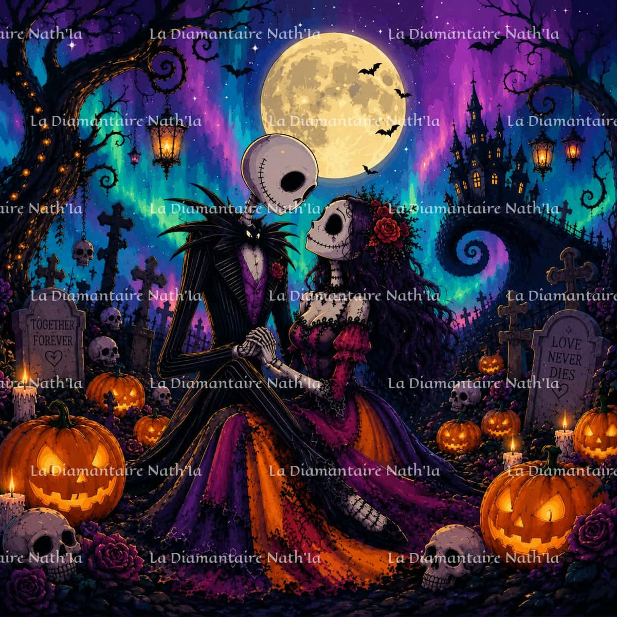 🎃 L'Étreinte des Âmes Éternelles – Diamond Painting Premium