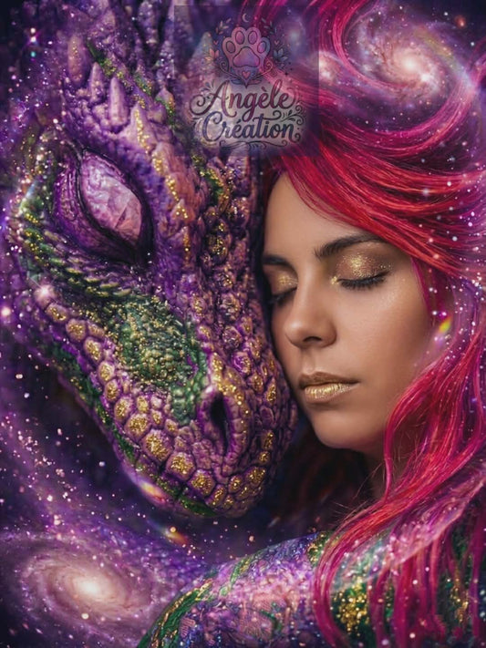 L’Âme du Dragon – Connexion Sacrée | Diamond Painting Premium Galaxiart| Diamond Painting Premium Signature Galaxiart