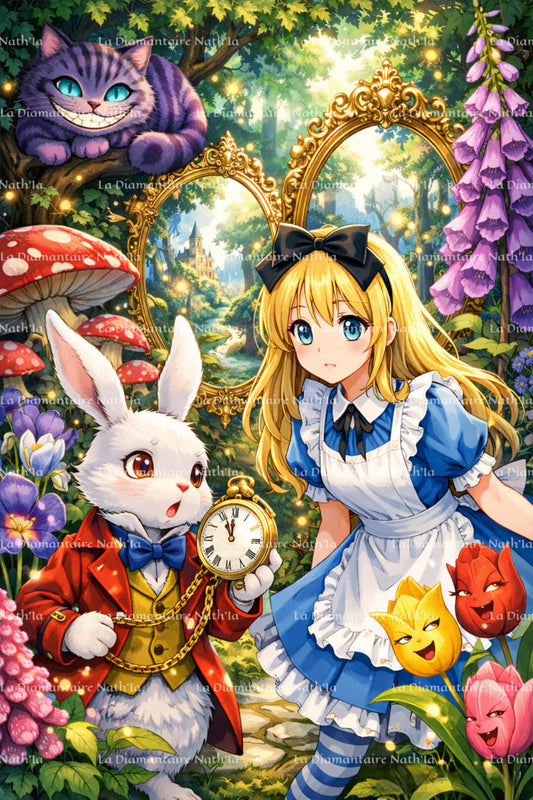 Alice La Rêveuse du Chapiteau Interdit – Diamond Painting Premium | Galaxiart - Collection Signature