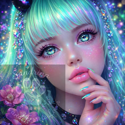 Collection Beauté Galactique – Portrait Féminin Fantasy | Diamond Painting Premium Galaxiart - Collection Signature