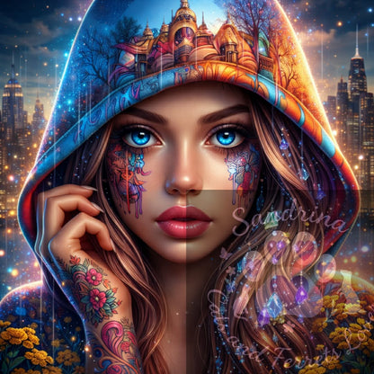 Collection Beauté Galactique – Portrait Féminin Fantasy | Diamond Painting Premium Galaxiart - Collection Signature