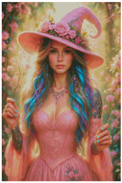 🪐 La Magicienne Rose du Printemps | Diamond Painting Premium Galaxiart - Collection Signature