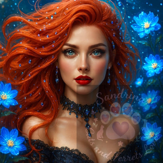 Née du Feu, Bénie par les Étoiles | Diamond Painting Premium Galaxiart - Collection Signature