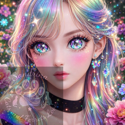 Collection Beauté Galactique – Portrait Féminin Fantasy | Diamond Painting Premium Galaxiart - Collection Signature