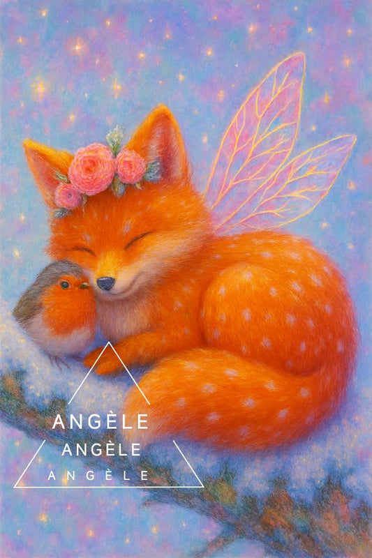 tendresse hivernale Renarde féérique | Diamond Painting Premium Galaxiart - Collection Signature