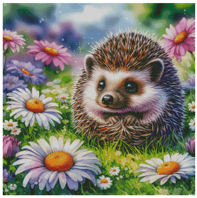 🪐Petit Hérisson – Douceur du Jardin  | Diamond Painting Premium Galaxiart - Collection Signature