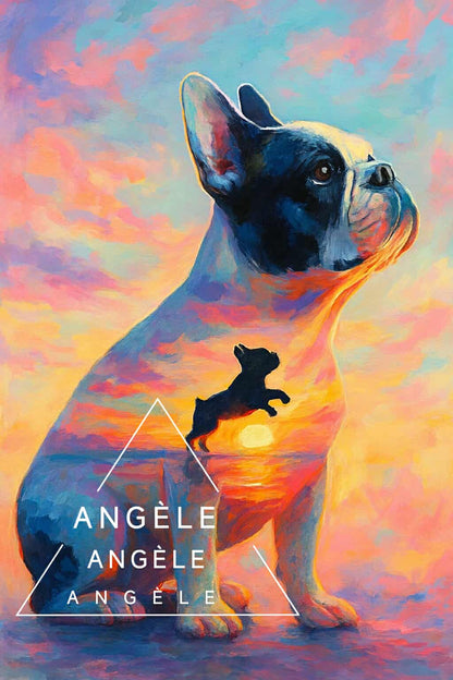 Bouledogue Français au Crépuscule – L’Âme du Chien | Diamond Painting Premium Galaxiart