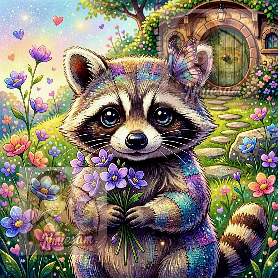 Collection Compagnons Patchwork Pastel du Jardin Enchanté | Diamond Painting Premium Galaxiart - Collection Signature