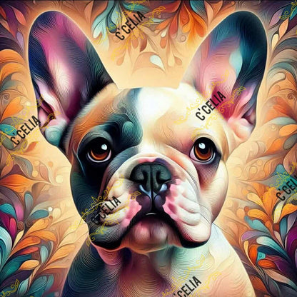 Bouledogue Français Pop Art – Couleurs de Joie | Diamond Painting Premium Galaxiart