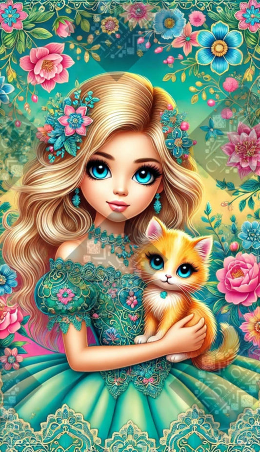 Chat et Élina, les Gardiens de l’Éclat Fleuri 🌸🐱✨