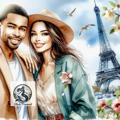 Couple d'Amour Éternel  | Diamond Painting Premium Galaxiart - Collection Signature