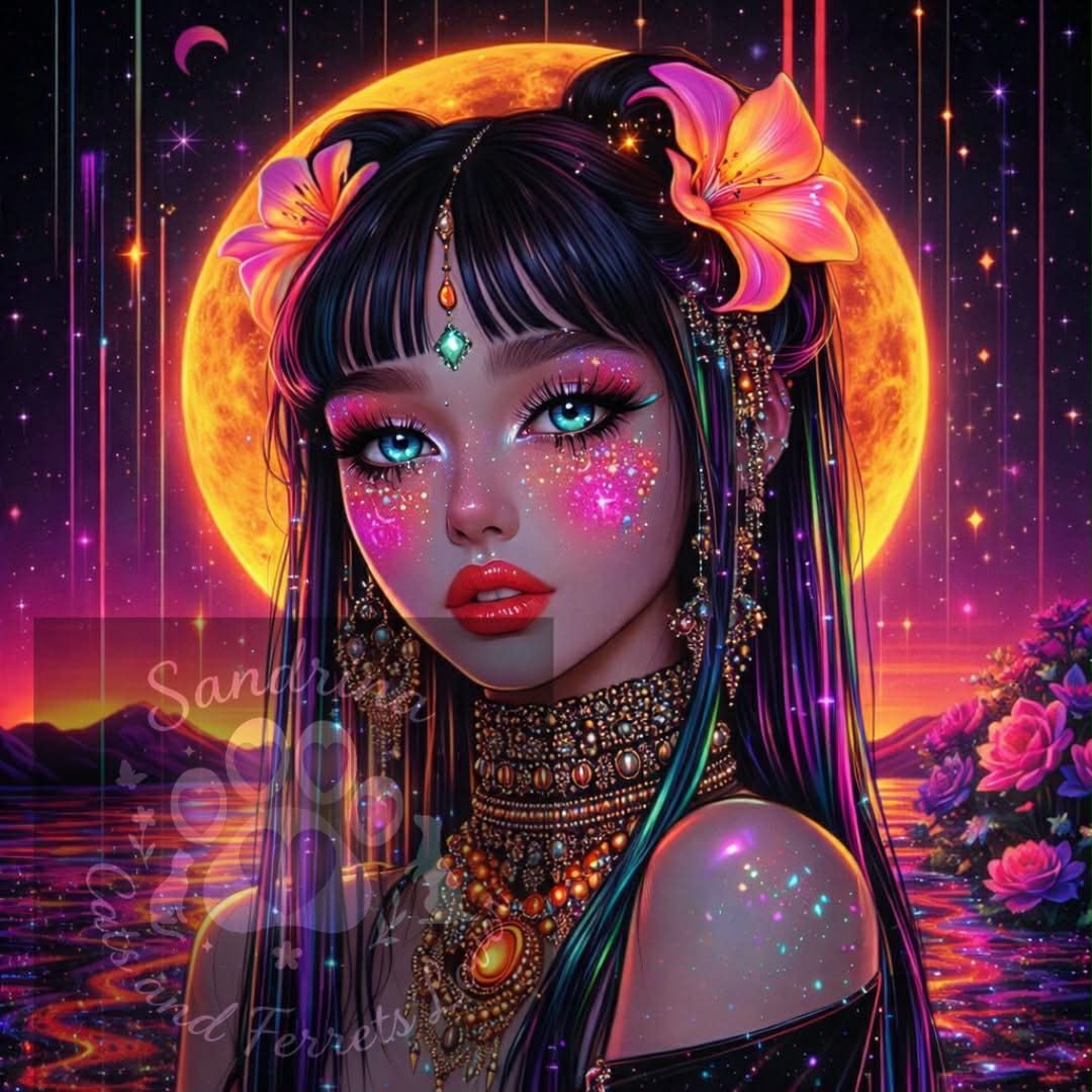 Collection Beauté Galactique – Portrait Féminin Fantasy | Diamond Painting Premium Galaxiart - Collection Signature