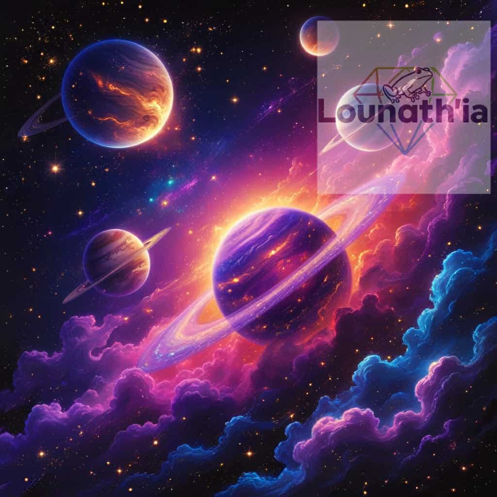 Planètes Arc-en-Ciel – Harmonie Galactique | Diamond Painting Premium Galaxiart