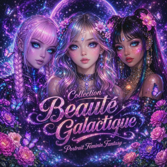 Collection Beauté Galactique – Portrait Féminin Fantasy | Diamond Painting Premium Galaxiart - Collection Signature