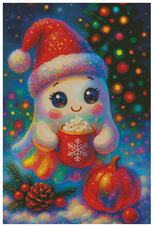 🪐Petit Fantôme de Noël – Magie Gourmande d’Hiver | Diamond Painting Premium Galaxiart
