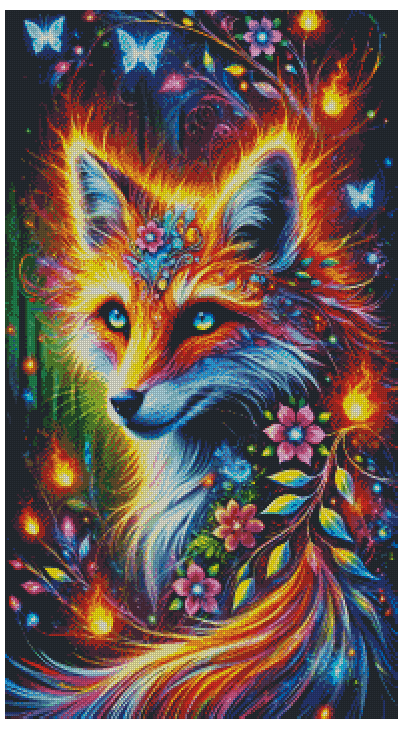 🪐 Le Renard de Feu – Gardien des Lumières | Diamond Painting Premium Galaxiart