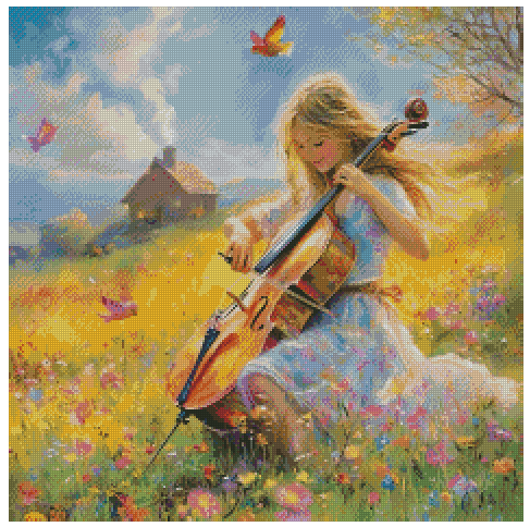 🪐Violoniste des champs  | Diamond Painting Premium Galaxiart - Collection Signature