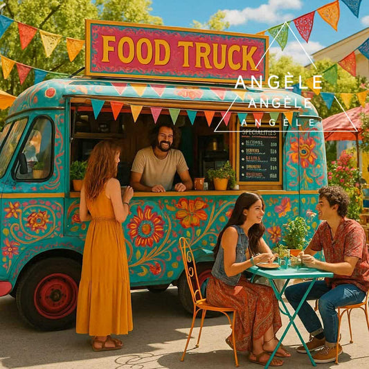 Food Truck Bohème – Saveurs Nomades | Diamond Painting Premium Galaxiart