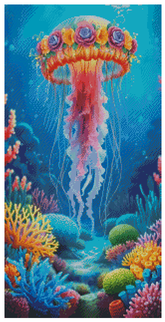 🪐 Méduse Profondeurs Coralliennes  | Diamond Painting Premium Galaxiart - Collection Signature