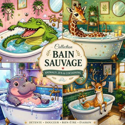 Collection Bain Sauvage – Animaux Zen & Cocooning | Diamond Painting Premium Galaxiart - Collection Signature