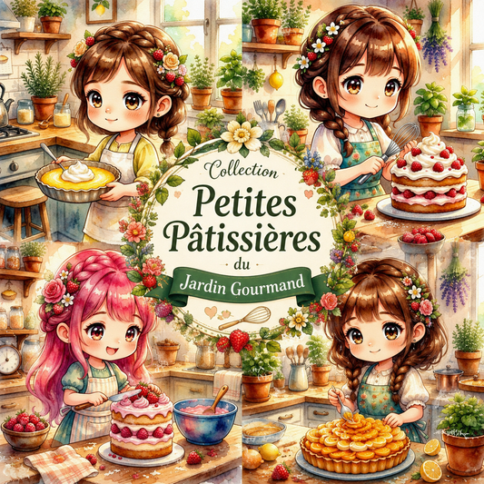 Collection Petites Pâtissières du Jardin Gourmand | Diamond Painting Premium Galaxiart - Collection Signature