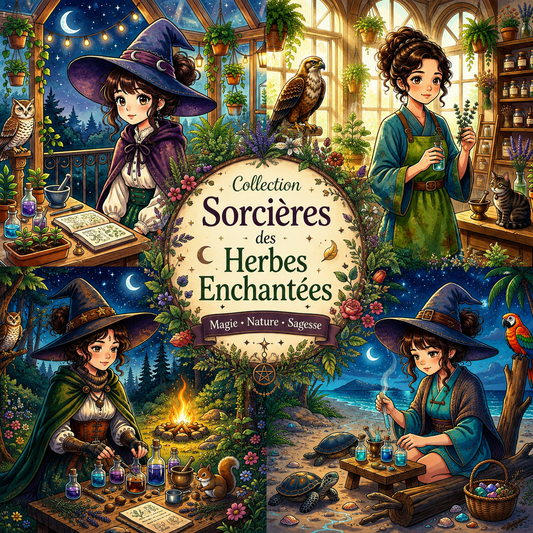 Collection Sorcières des Herbes Enchantées – Fantaisie & Alchimie | Diamond Painting Premium Galaxiart - Collection Signature