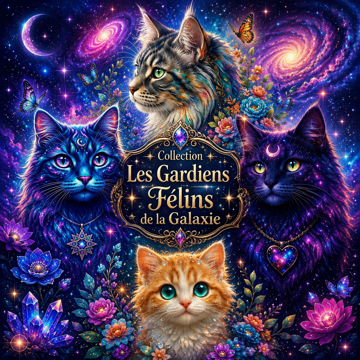 Collection Les Gardiens Félins de la Galaxie  | Diamond Painting Premium Galaxiart - Collection Signature