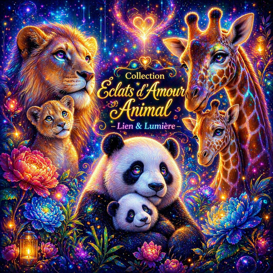 Collection Éclats d’Amour Animal – Lien & Lumière | Diamond Painting Premium Galaxiart - Collection Signature
