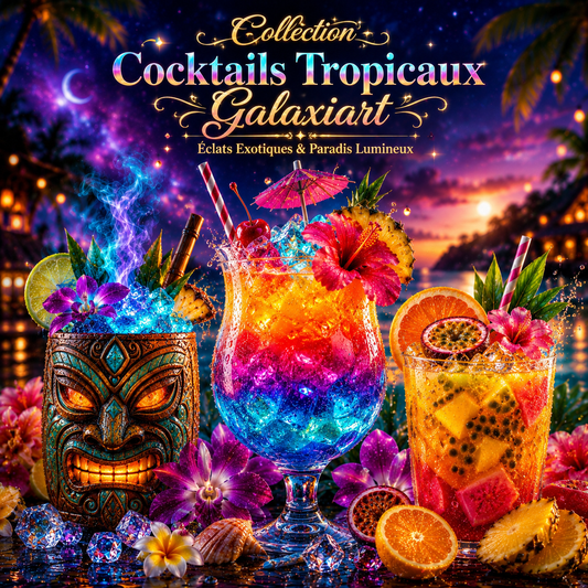 Collection Cocktails Tropicaux Galaxiart — Éclats Exotiques & Paradis Lumineux | Diamond Painting Premium Galaxiart