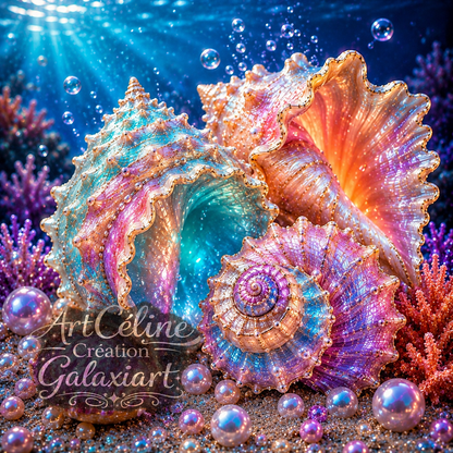 Collection Trésors Marins Galaxiart — Perles Océaniques & Éclats Tropicaux | Diamond Painting Premium Galaxiart