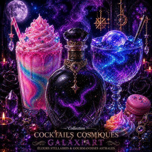 Collection Cocktails Cosmiques Galaxiart — Élixirs Stellaires & Gourmandises Astrales | Diamond Painting Premium Galaxiart