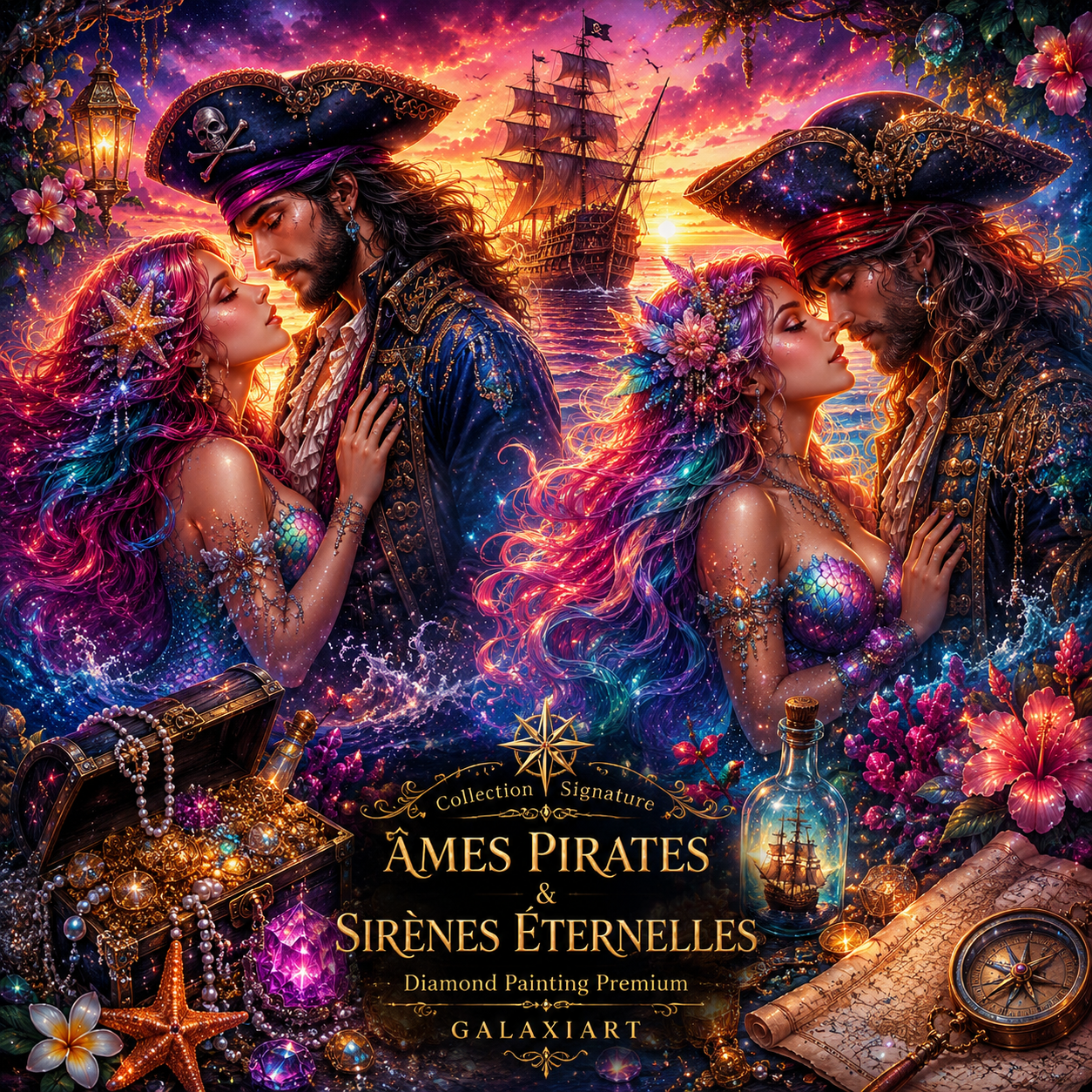 Collection Âmes Pirates & Sirènes Éternelles | Diamond Painting Premium Galaxiart - Collection Signature