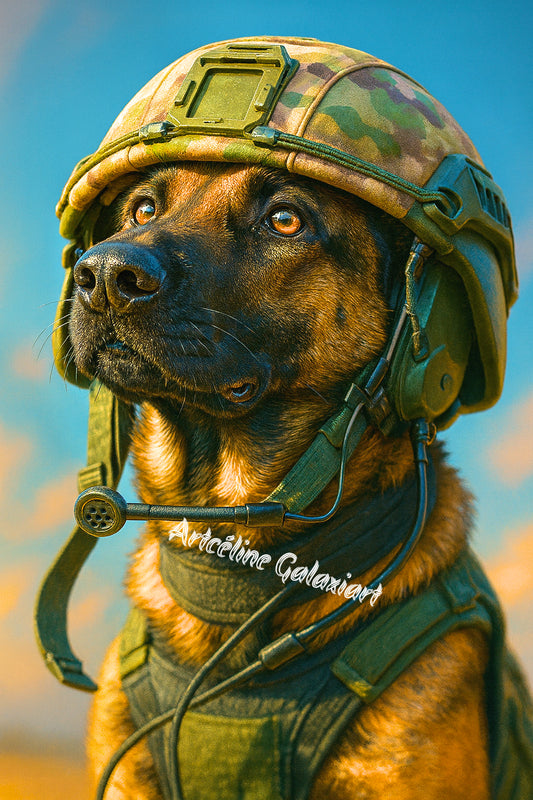 Fidèle Soldat – Le Regard du Courage | Diamond Painting Premium Galaxiart