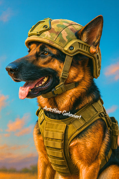 Soldat Loyal – Le Courage a Quatre Pattes | Diamond Painting Premium Galaxiart